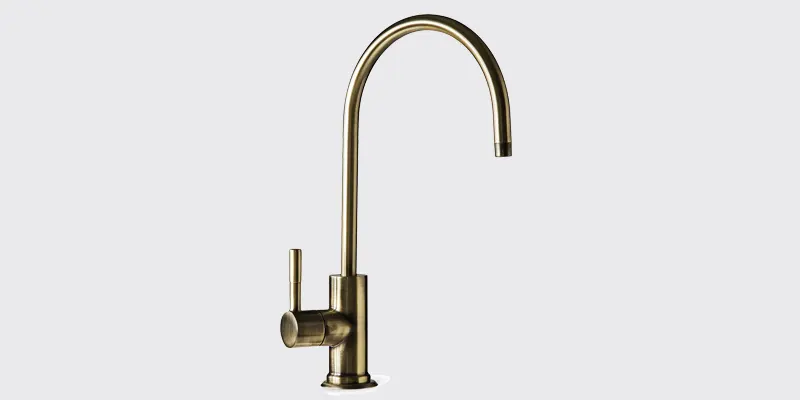 Ispring antique brass high spout kitchen faucet